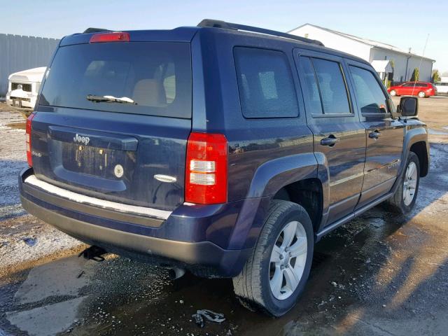 1C4NJRFB8ED688829 - 2014 JEEP PATRIOT LA BLUE photo 4