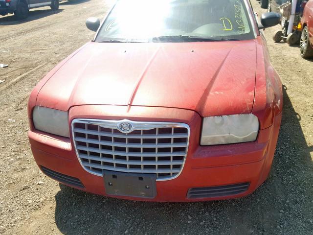 2C3KA43R27H625808 - 2007 CHRYSLER 300 BURGUNDY photo 9