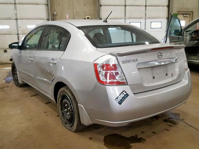 3N1AB6AP4CL697695 - 2012 NISSAN SENTRA 2.0 SILVER photo 3