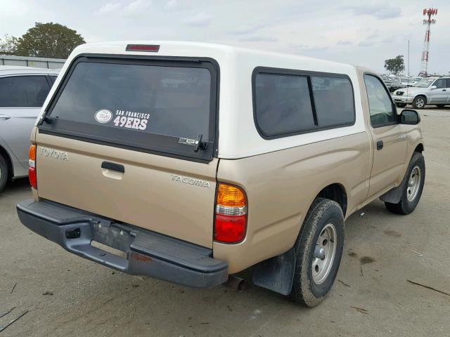 5TENL42N13Z191011 - 2003 TOYOTA TACOMA GOLD photo 4