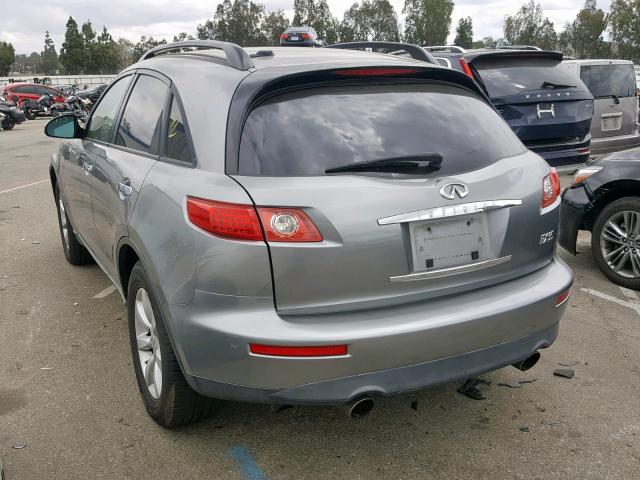 JNRAS08WX5X209008 - 2005 INFINITI FX35 GRAY photo 3