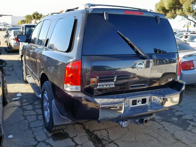 5N1AA08A44N709856 - 2004 NISSAN ARMADA SE BLACK photo 3