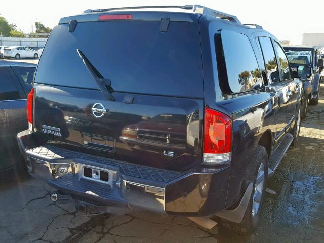 5N1AA08A44N709856 - 2004 NISSAN ARMADA SE BLACK photo 4