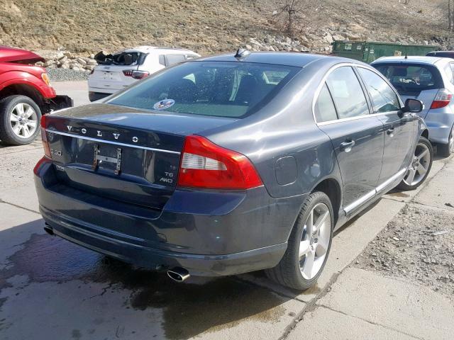 YV1992AH5A1123201 - 2010 VOLVO S80 T6 GRAY photo 4