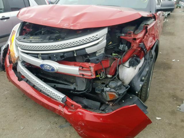 1FMHK8B81CGA64389 - 2012 FORD EXPLORER RED photo 9