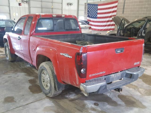 1GTDS198558158238 - 2005 GMC CANYON RED photo 3