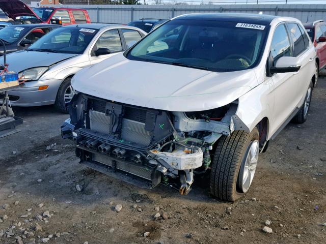 2FMPK4J81GBB02903 - 2016 FORD EDGE SEL WHITE photo 2