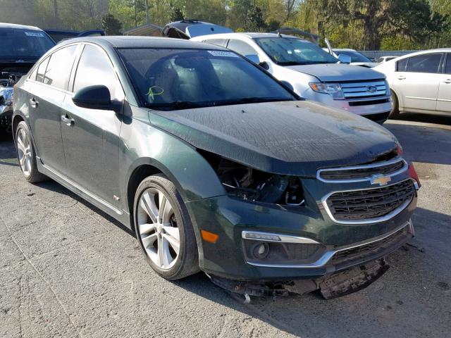 1G1PG5SB0F7238476 - 2015 CHEVROLET CRUZE LTZ GREEN photo 1