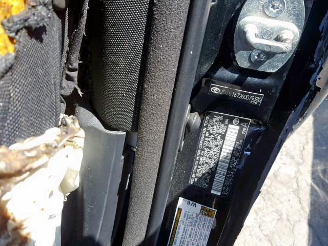 JTKDE167260079380 - 2006 TOYOTA SCION TC შავი ფოტო 10