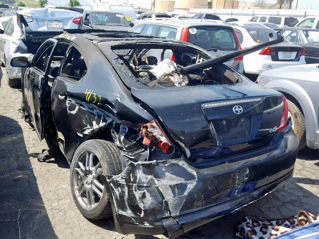 JTKDE167260079380 - 2006 TOYOTA SCION TC შავი ფოტო 3