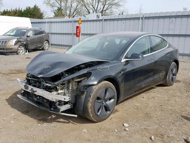 5YJ3E1EB2JF127687 - 2018 TESLA MODEL 3 BLACK photo 2