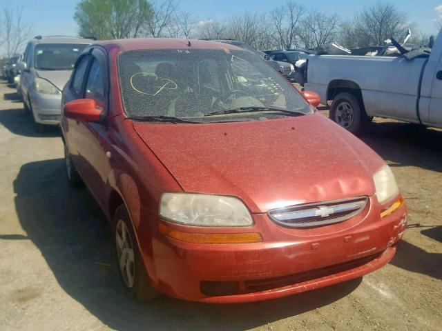KL1TD52605B306120 - 2005 CHEVROLET AVEO BASE Қызыл фото 1