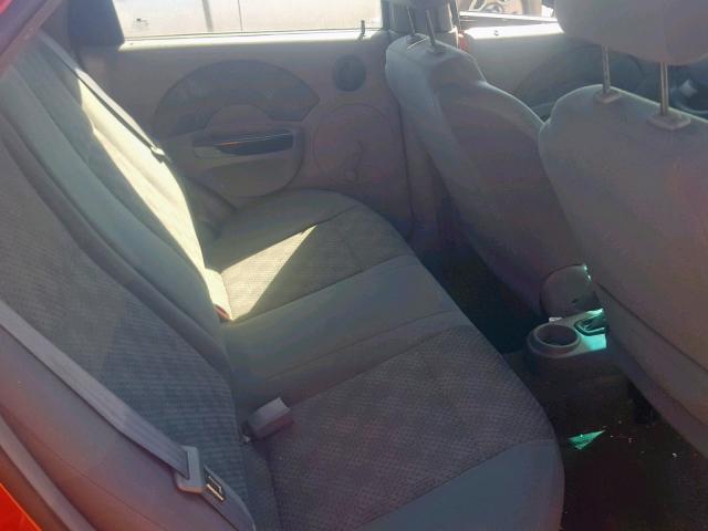 KL1TD52605B306120 - 2005 CHEVROLET AVEO BASE Қызыл фото 6