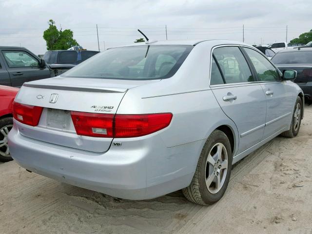 JHMCN36405C010638 - 2005 HONDA ACCORD HYB SILVER photo 4