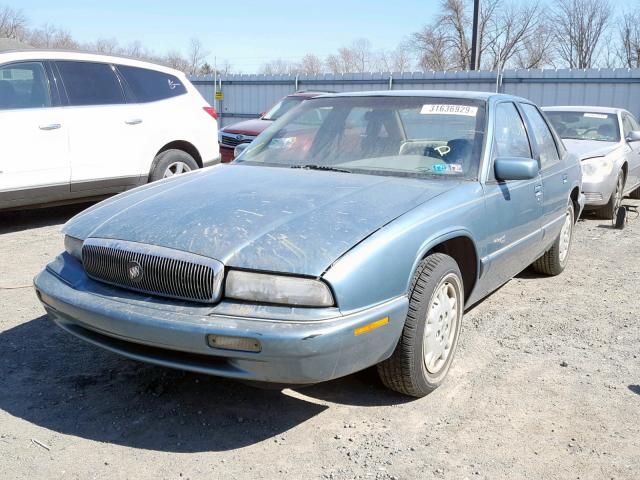 2G4WB52L6S1431230 - 1995 BUICK REGAL CUST BLUE photo 2