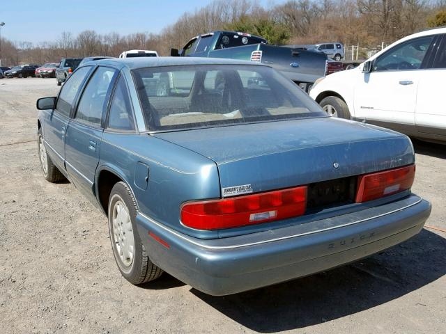 2G4WB52L6S1431230 - 1995 BUICK REGAL CUST BLUE photo 3