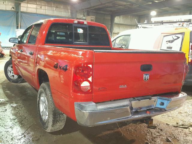 1D7HW48K35S169025 - 2005 DODGE DAKOTA QUA RED photo 3