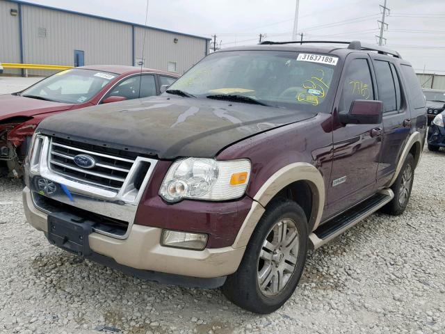 1FMEU64EX6UA07618 - 2006 FORD EXPLORER E MAROON photo 2