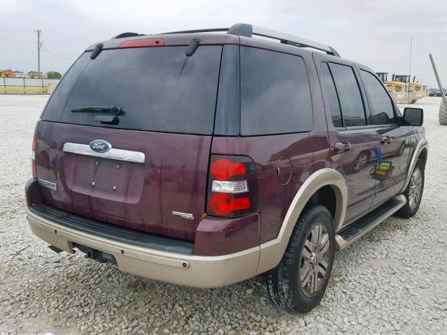 1FMEU64EX6UA07618 - 2006 FORD EXPLORER E MAROON photo 4