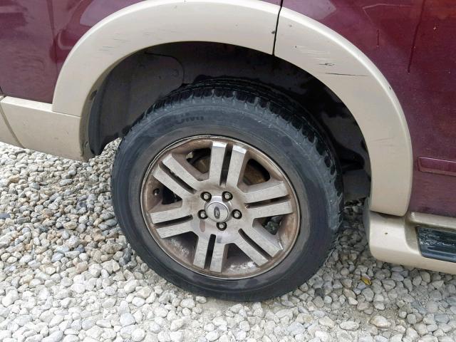 1FMEU64EX6UA07618 - 2006 FORD EXPLORER E MAROON photo 9