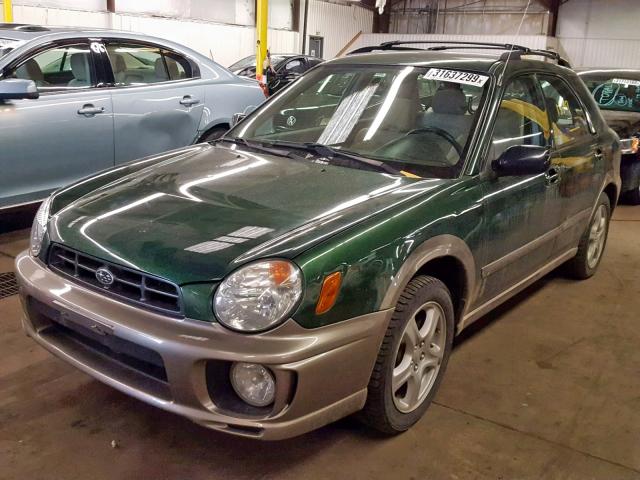 JF1GG68522G805866 - 2002 SUBARU IMPREZA OU GREEN photo 2