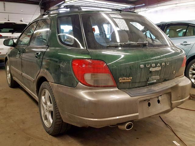 JF1GG68522G805866 - 2002 SUBARU IMPREZA OU GREEN photo 3