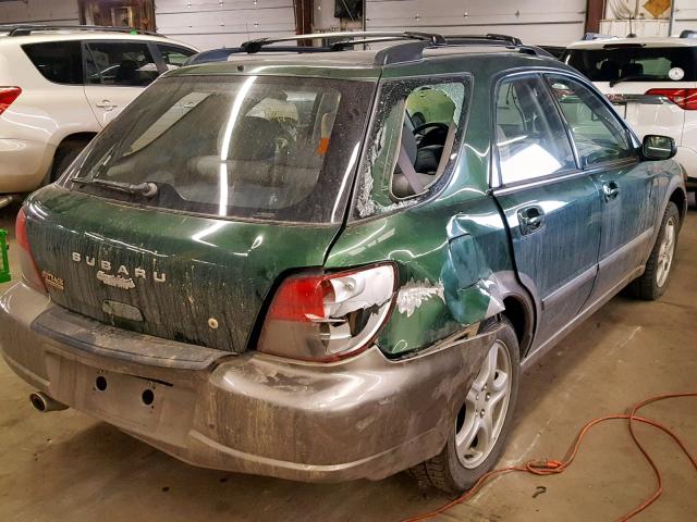 JF1GG68522G805866 - 2002 SUBARU IMPREZA OU GREEN photo 4