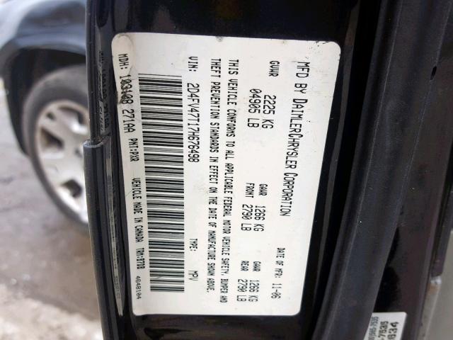 2D4FV47T17H676498 - 2007 DODGE MAGNUM SE BLACK photo 10