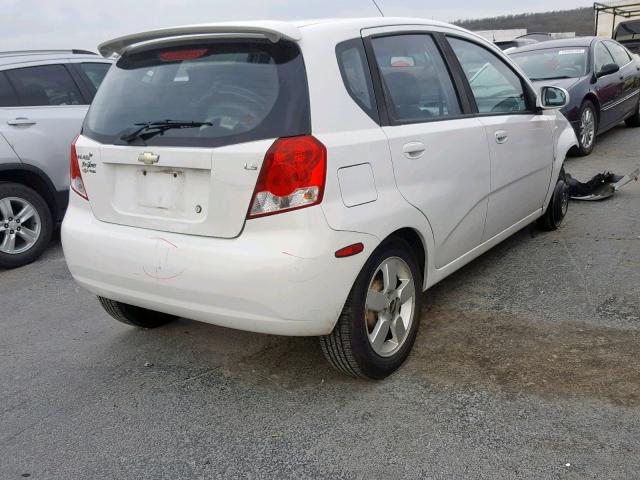 KL1TD66618B036075 - 2008 CHEVROLET AVEO BASE თეთრი ფოტო 4