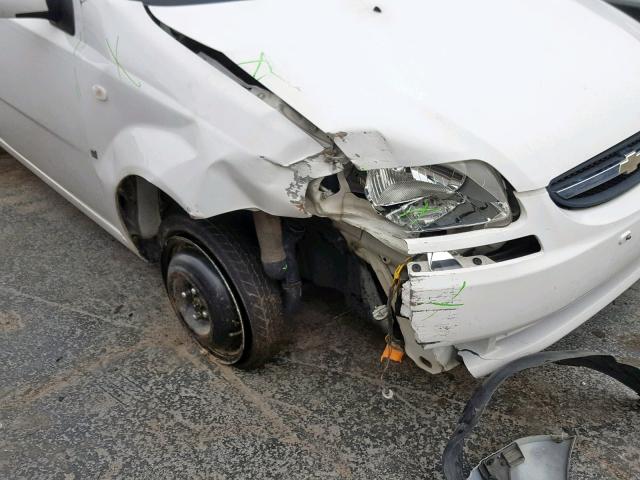 KL1TD66618B036075 - 2008 CHEVROLET AVEO BASE თეთრი ფოტო 9