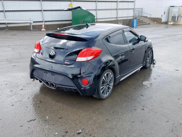 KMHTC6AE1GU255627 - 2016 HYUNDAI VELOSTER T BLACK photo 4