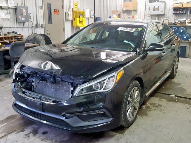 5NPE34AF5GH354584 - 2016 HYUNDAI SONATA SPO BLACK photo 2