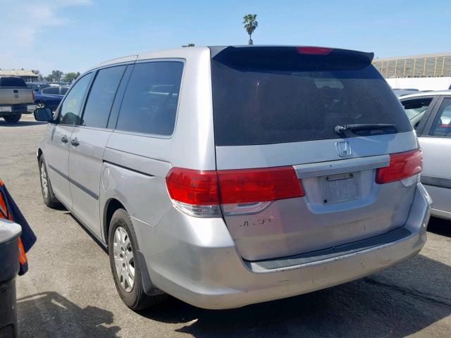 5FNRL38288B096723 - 2008 HONDA ODYSSEY LX SILVER photo 3