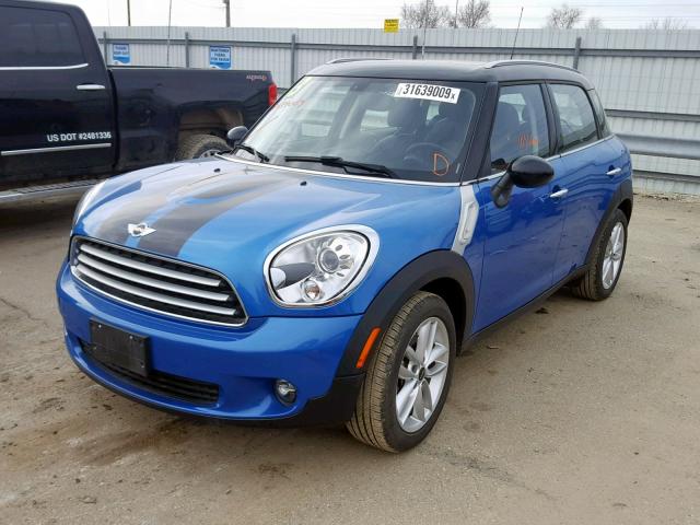 WMWZB3C5XDWM31150 - 2013 MINI COOPER COU BLUE photo 2