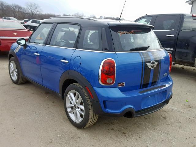 WMWZB3C5XDWM31150 - 2013 MINI COOPER COU BLUE photo 3