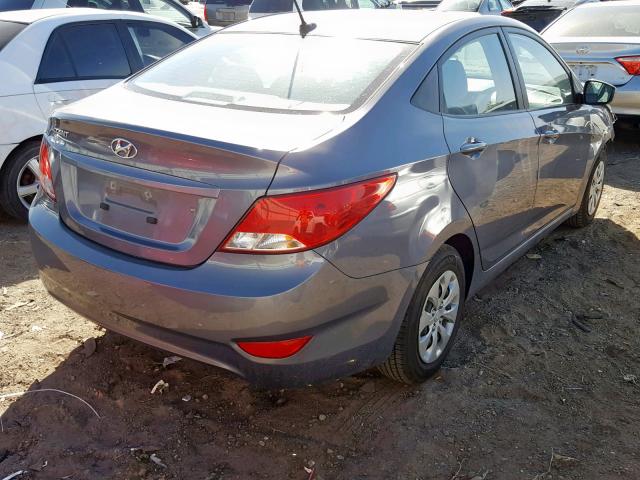 KMHCT4AE2HU195069 - 2017 HYUNDAI ACCENT SE GRAY photo 4