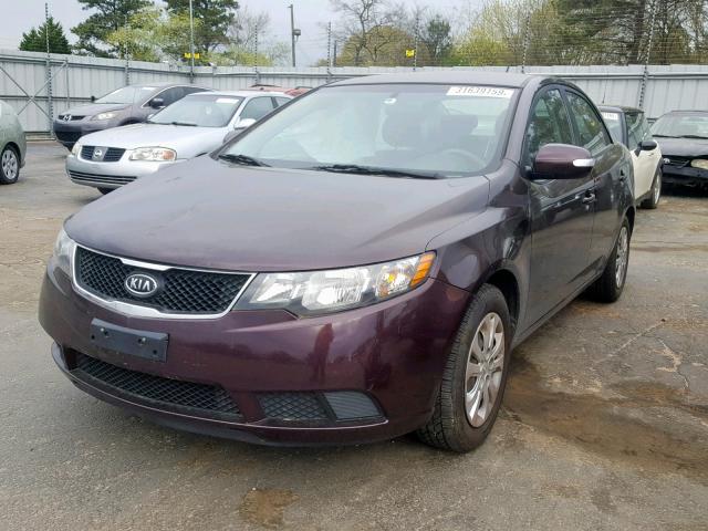 KNAFU4A20A5287217 - 2010 KIA FORTE EX MAROON photo 2