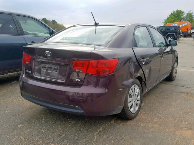 KNAFU4A20A5287217 - 2010 KIA FORTE EX MAROON photo 4