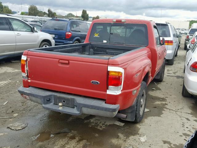 1FTYR10C6WPA69719 - 1998 FORD RANGER RED photo 4