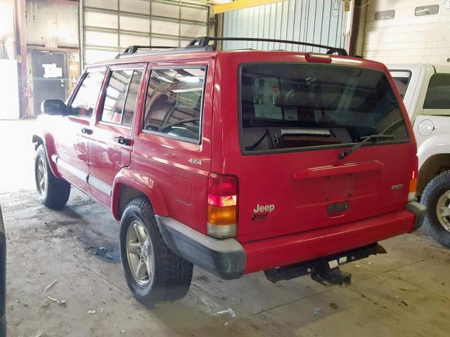 1J4FF48S3YL236541 - 2000 JEEP CHEROKEE S RED photo 3