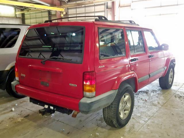 1J4FF48S3YL236541 - 2000 JEEP CHEROKEE S RED photo 4