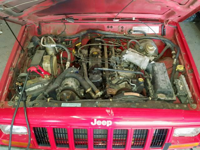 1J4FF48S3YL236541 - 2000 JEEP CHEROKEE S RED photo 7