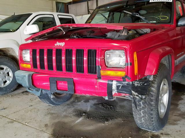 1J4FF48S3YL236541 - 2000 JEEP CHEROKEE S RED photo 9