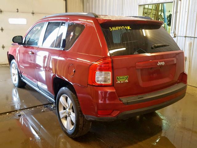 1C4NJDBB9CD553137 - 2012 JEEP COMPASS SP მუქწითელი ფოტო 3