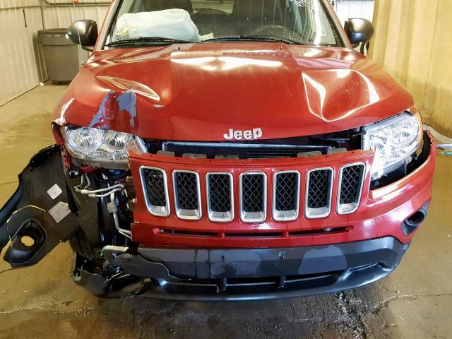 1C4NJDBB9CD553137 - 2012 JEEP COMPASS SP მუქწითელი ფოტო 9