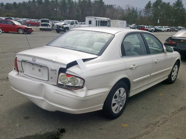 KMHWF25H44A045425 - 2004 HYUNDAI SONATA GL WHITE photo 4