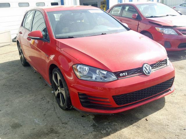 3VW4T7AU7GM022228 - 2016 VOLKSWAGEN GTI S/SE RED photo 1