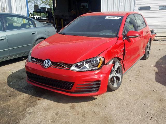 3VW4T7AU7GM022228 - 2016 VOLKSWAGEN GTI S/SE RED photo 2