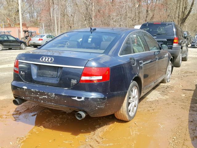 WAUDG74F95N096495 - 2005 AUDI A6 3.2 QUA BLUE photo 4