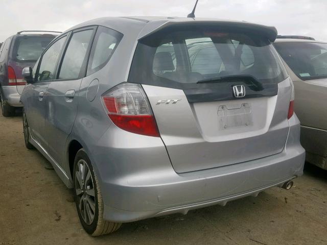 JHMGE8H58CC016012 - 2012 HONDA FIT SPORT SILVER photo 3